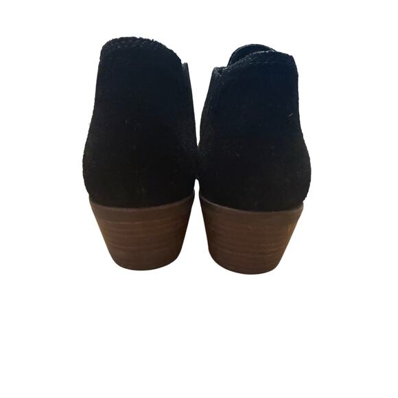Lucky Brand Basel Folley Ankle Boot Women’s 7 Black Suede Leather Heeled Bootie - Picture 6 of 8